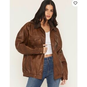 Show Me Your MuMu Rich Brown Leather Jacket